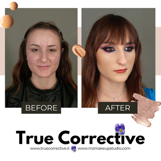 True Corrective: Chiara TC19 • Master Class di Make Up Online su Acne Cistica con sfumature Moda Duochrome e base Full Coverage