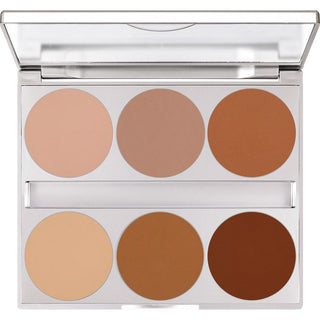 Kryolan Professional Make Up - Foundation, Powder, Highlight & Contour - Dual Finish Palette